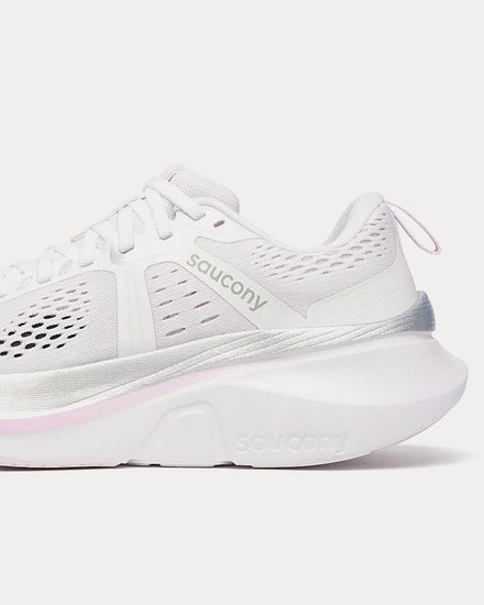 Saucony Guide 18 White / Fuchsia Running Shoes - 5