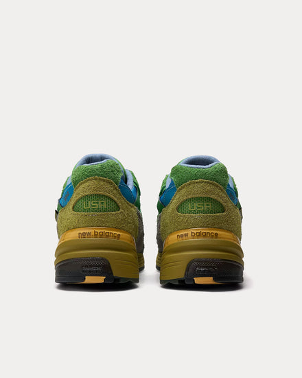 New Balance x Salehe Bembury 992 Green / Sky Blue Low Top Sneakers - 4