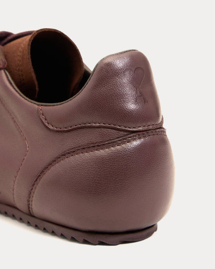 Ami Paris Step Smooth Nappa Leather Cherry Low Top Sneakers - 4