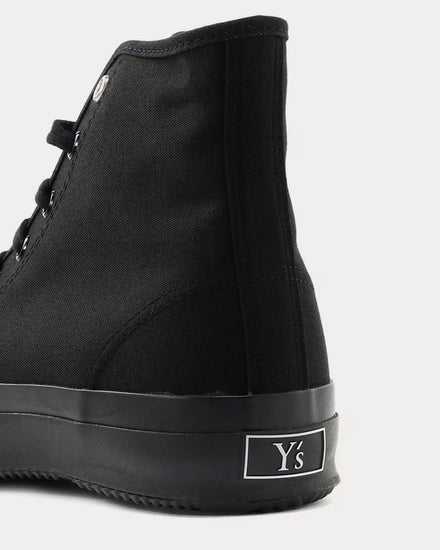 Yohji Yamamoto Y's No8 Classic Canvas Black High Top Sneakers - 3