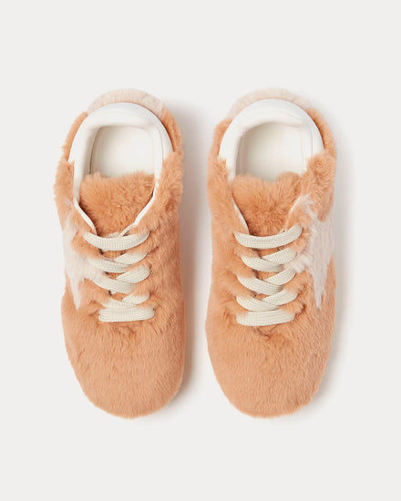 Stella McCartney Loop Shaggy Lace-Up Beige Low Top Sneakers - 2