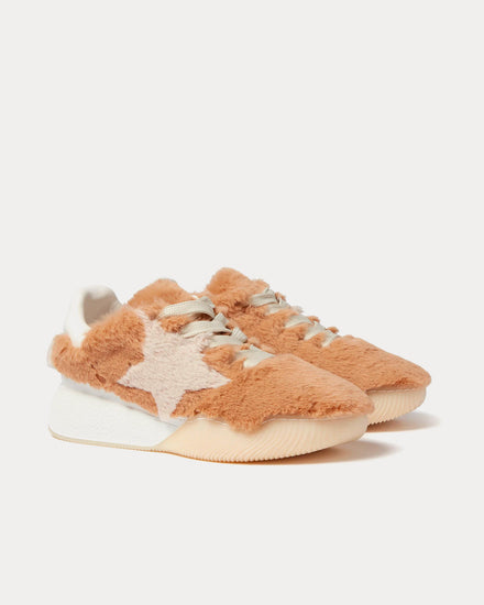 Stella McCartney Loop Shaggy Lace-Up Beige Low Top Sneakers - 3