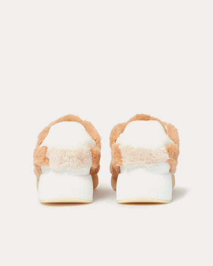 Stella McCartney Loop Shaggy Lace-Up Beige Low Top Sneakers - 4