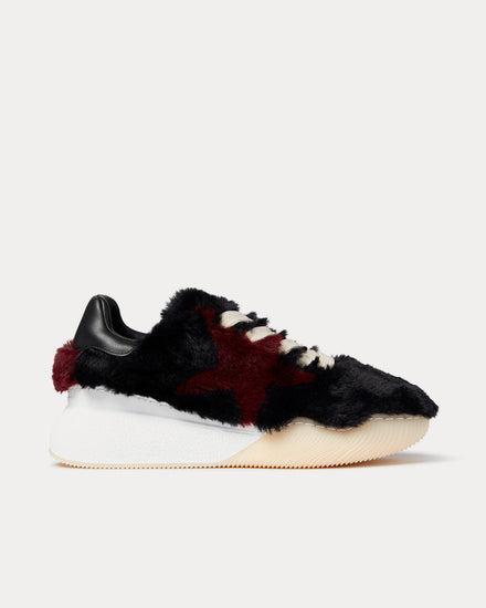 Stella McCartney Loop Shaggy Lace-Up Black Low Top Sneakers - 1