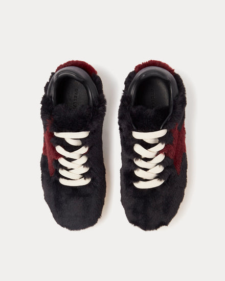 Stella McCartney Loop Shaggy Lace-Up Black Low Top Sneakers - 2