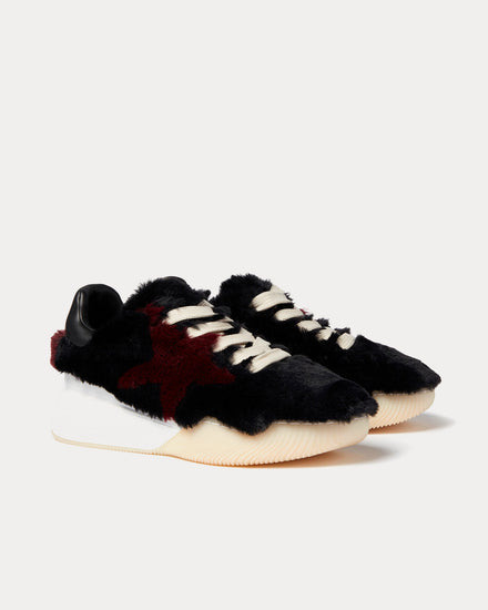 Stella McCartney Loop Shaggy Lace-Up Black Low Top Sneakers - 3