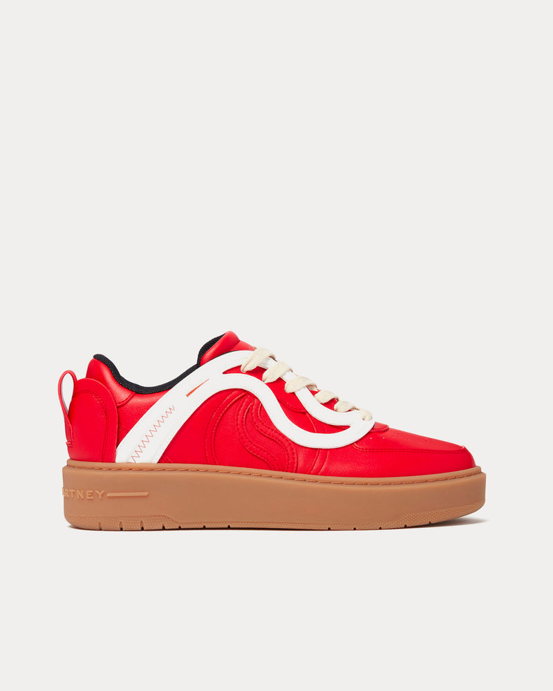 Stella McCartney S-Wave 1 Red / White Low Top Sneakers - 1