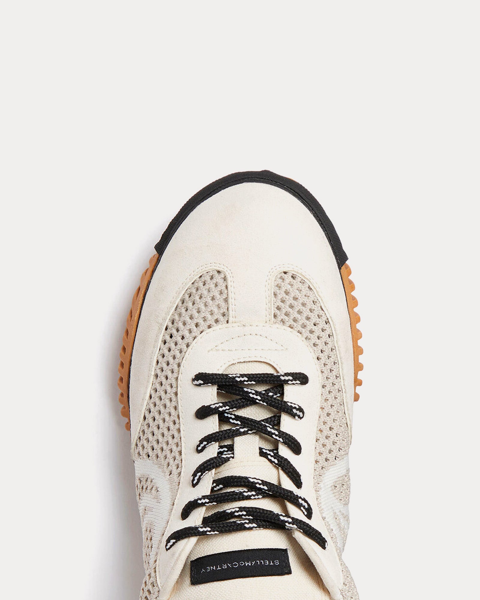 Stella McCartney - S-Wave Sport Mesh Panelled Pure White Low Top Sneakers