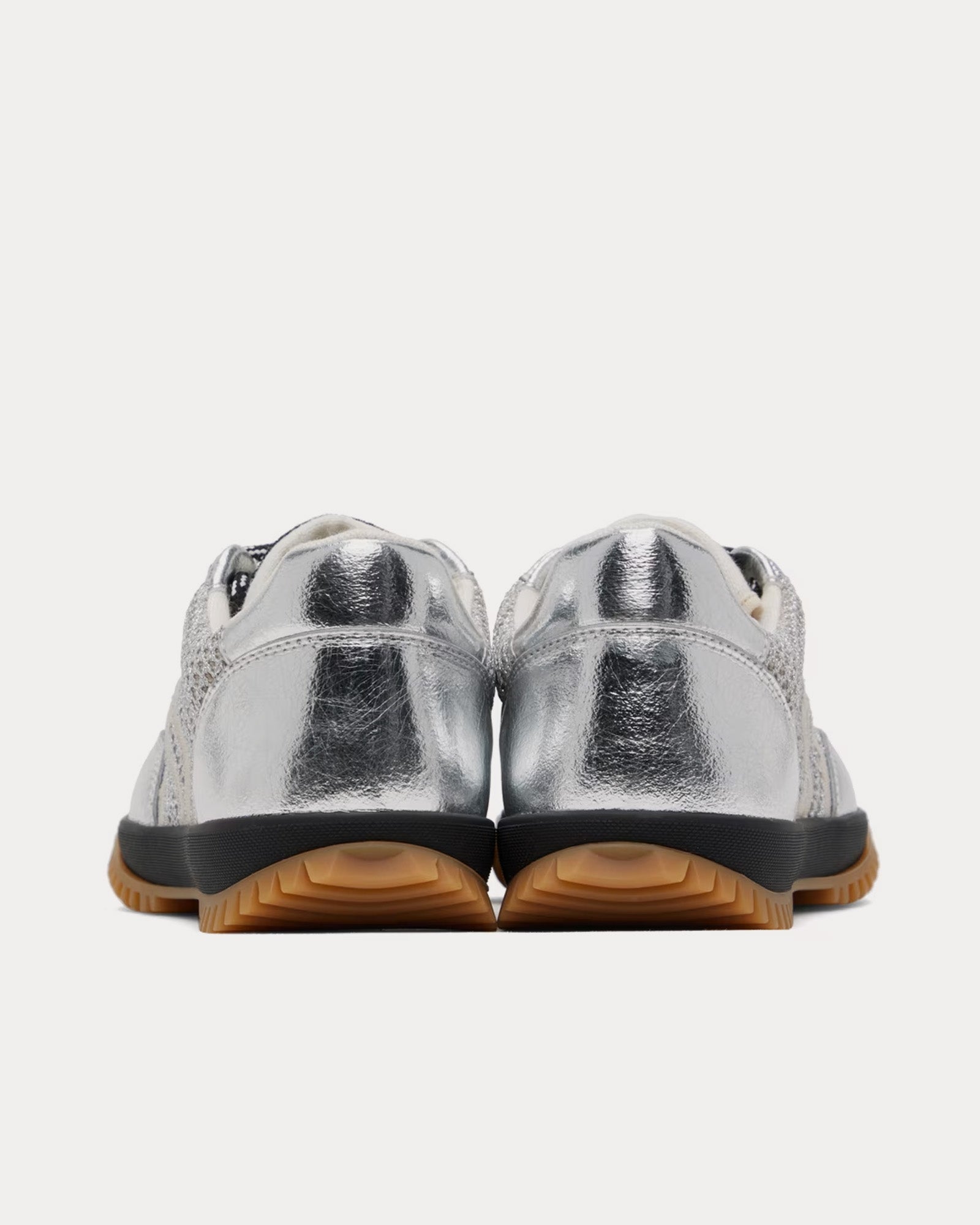 Stella McCartney - S-Wave Sport Mesh Panelled Silver Low Top Sneakers