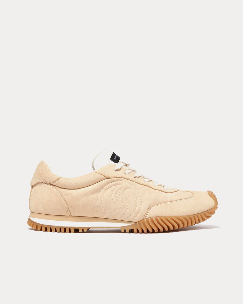 Stella McCartney S-Wave Sport Panelled Cream Low Top Sneakers - 1
