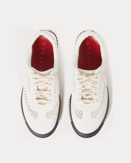 Stella McCartney S-Wave Sport Mesh Panelled White Low Top Sneakers - 2