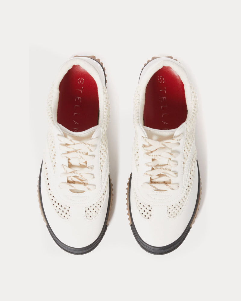 Stella McCartney S-Wave Sport Mesh Panelled White Low Top Sneakers - 2