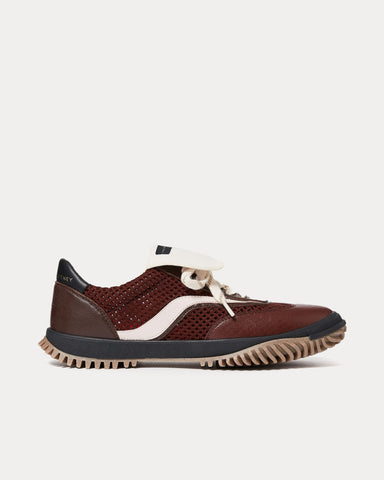 Stella McCartney S-Wave Sport Mesh Panelled Wine Low Top Sneakers