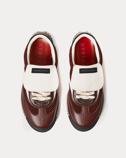 Stella McCartney S-Wave Sport Mesh Panelled Wine Low Top Sneakers - 2