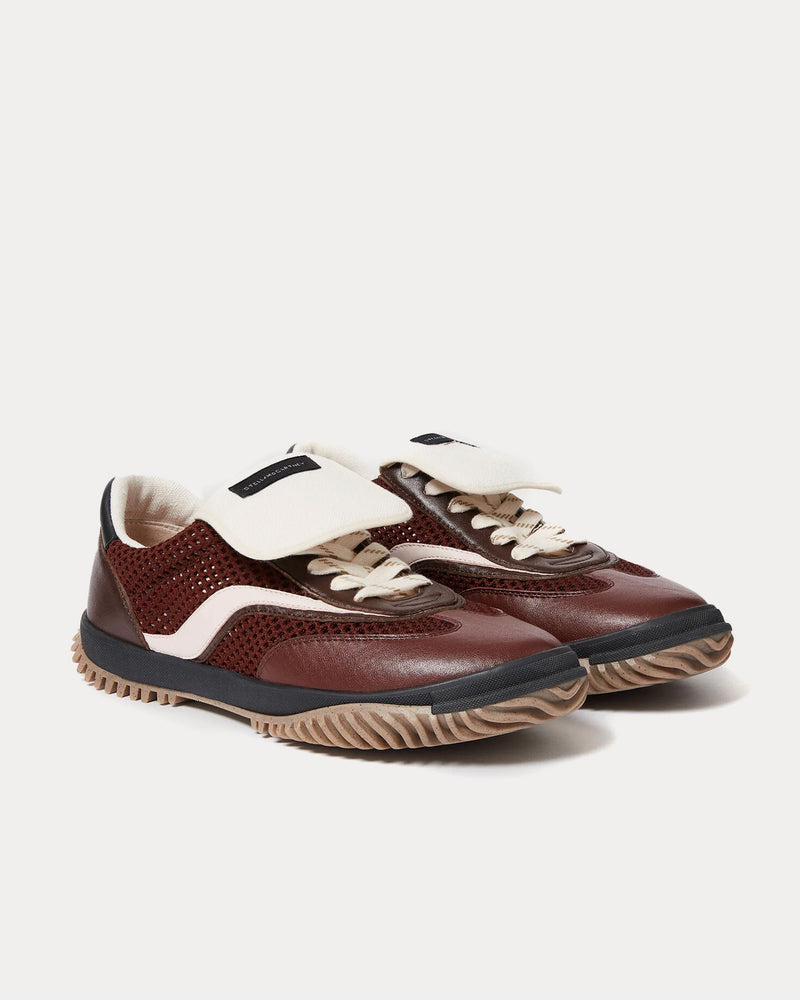Stella McCartney S-Wave Sport Mesh Panelled Wine Low Top Sneakers - 3