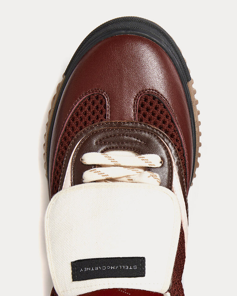 Stella McCartney S-Wave Sport Mesh Panelled Wine Low Top Sneakers - 5