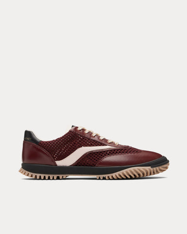 Stella McCartney S-Wave Sport Mesh Panelled Wine Low Top Sneakers