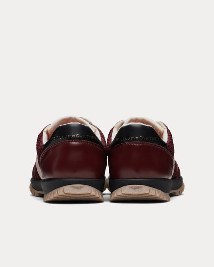Stella McCartney S-Wave Sport Mesh Panelled Wine Low Top Sneakers - 3