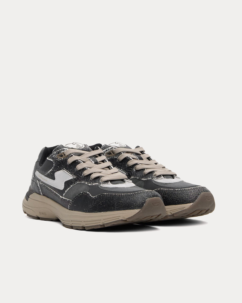 Stepney Workers Club Amiel S-Strike Geo-Merged Cordura Black Low Top Sneakers - 2
