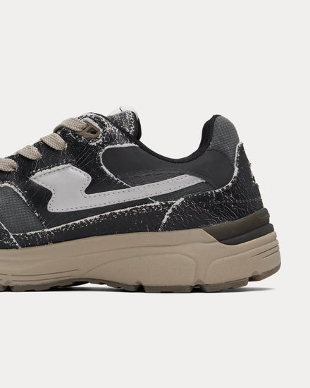 Stepney Workers Club Amiel S-Strike Geo-Merged Cordura Black Low Top Sneakers - 4