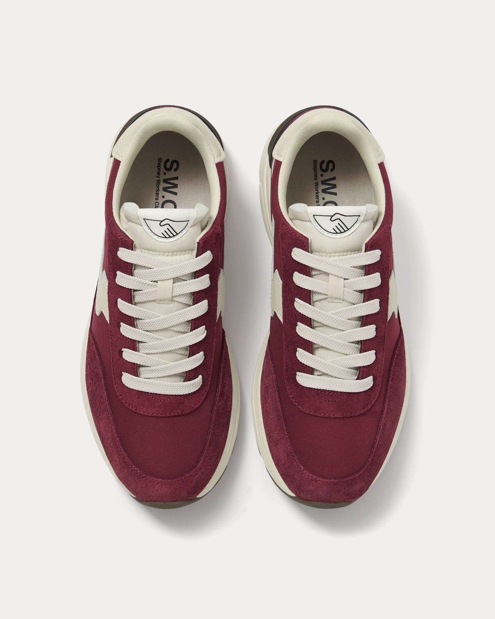 Stepney Workers Club - Osier S-Strike Suede Mix College Red Low Top Sneakers