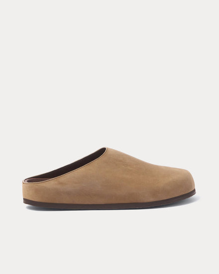 Studio Nicholson Wearing Suede Taupe Clogs - 1