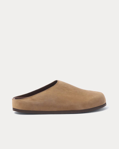 Studio Nicholson Wearing Suede Taupe Clogs