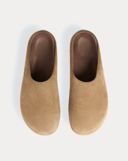 Studio Nicholson Wearing Suede Taupe Clogs - 2