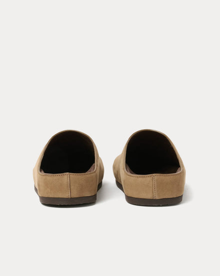 Studio Nicholson Wearing Suede Taupe Clogs - 4
