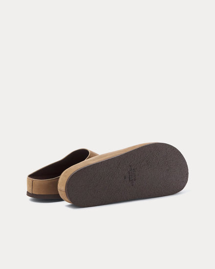 Studio Nicholson Wearing Suede Taupe Clogs - 5