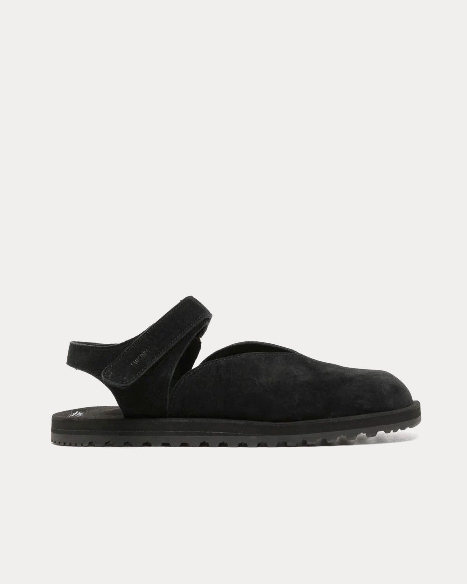 Suicoke Unisex Odea Leather Black Sandals