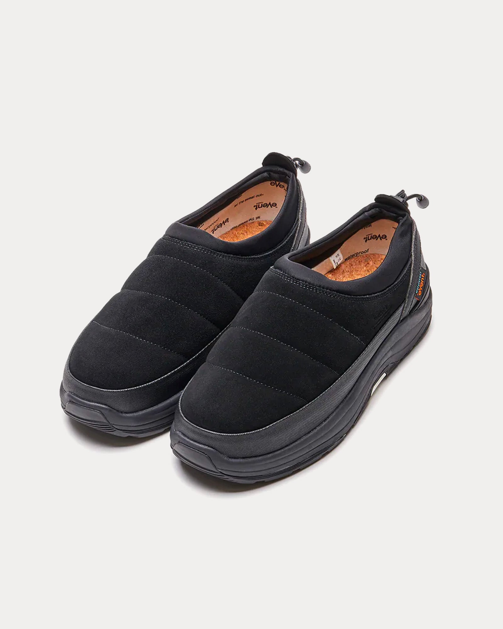 Suicoke - PEPPER-mod-sev Suede Black Slip On Sneakers