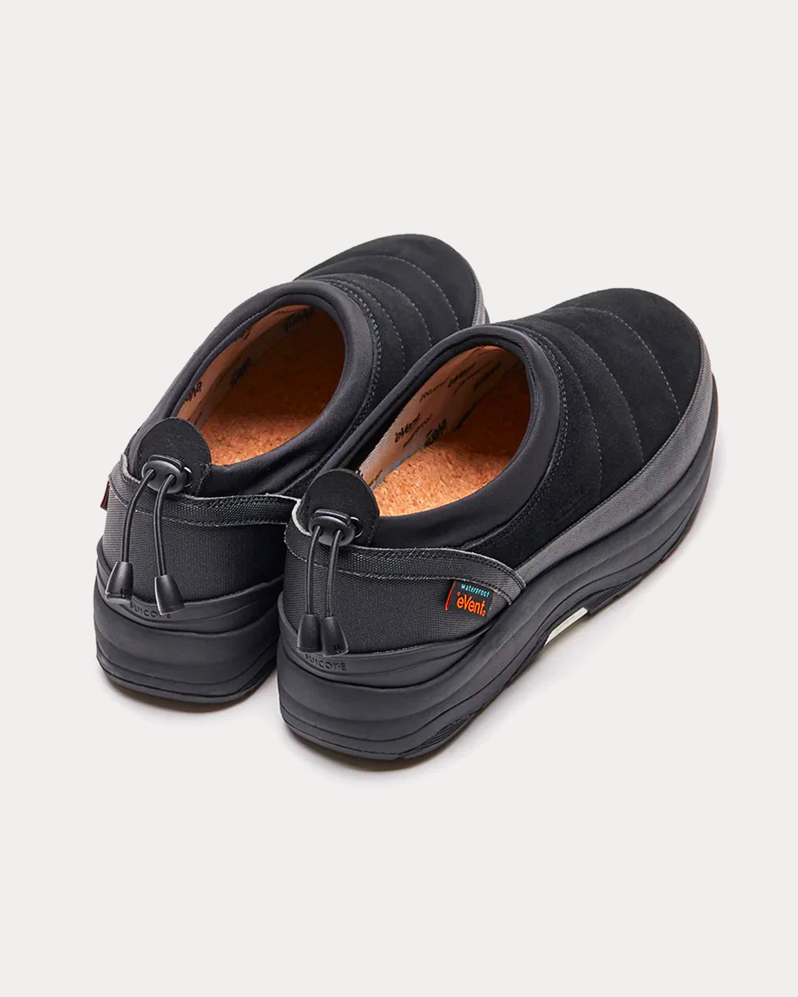 Suicoke - PEPPER-mod-sev Suede Black Slip On Sneakers