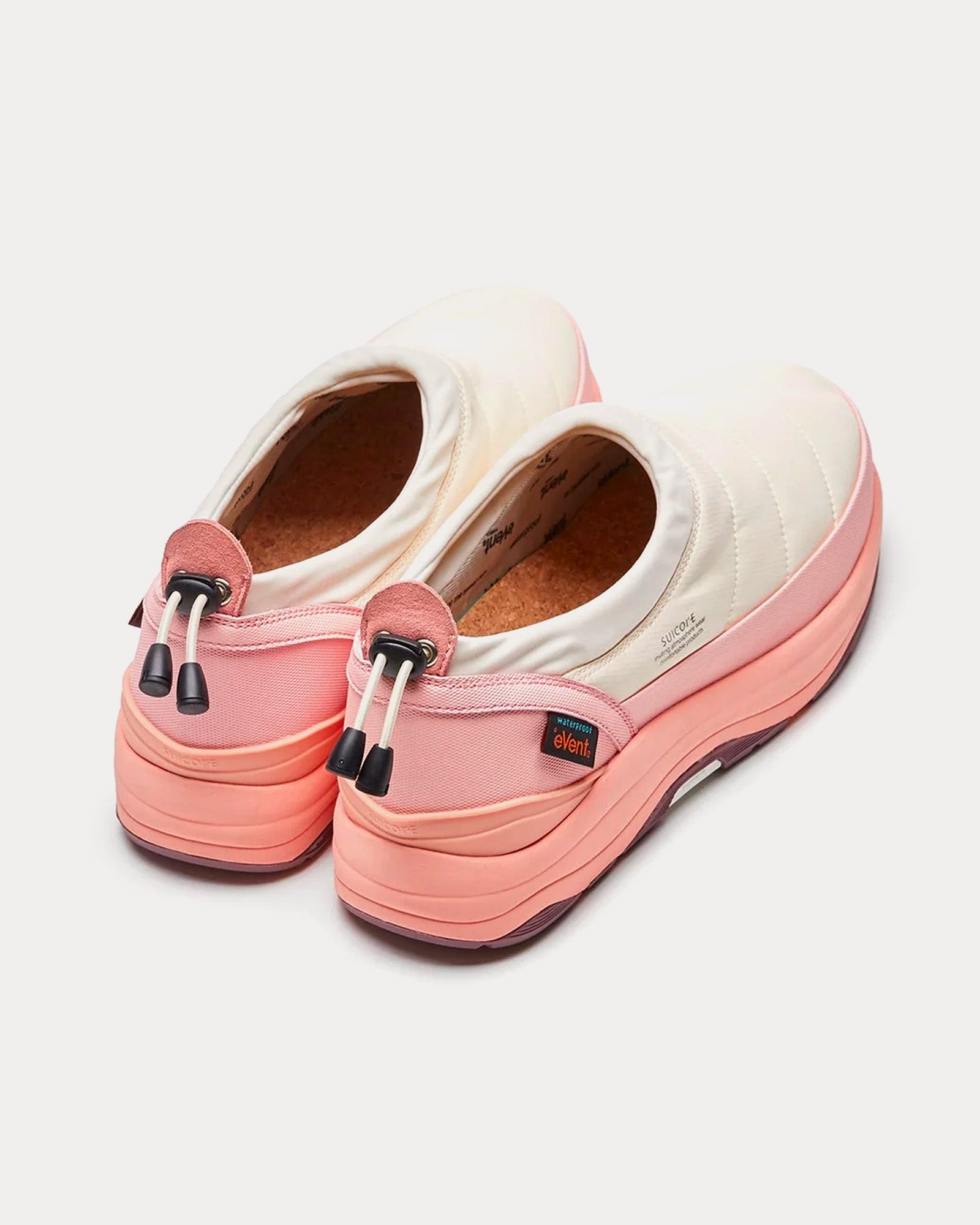 Suicoke - PEPPER-mod-ev Ivory / Pink Slip On Sneakers