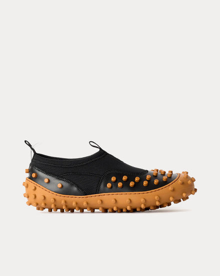 Sunnei 1000CHIODI Black / Brown Slip On Sneakers - 1