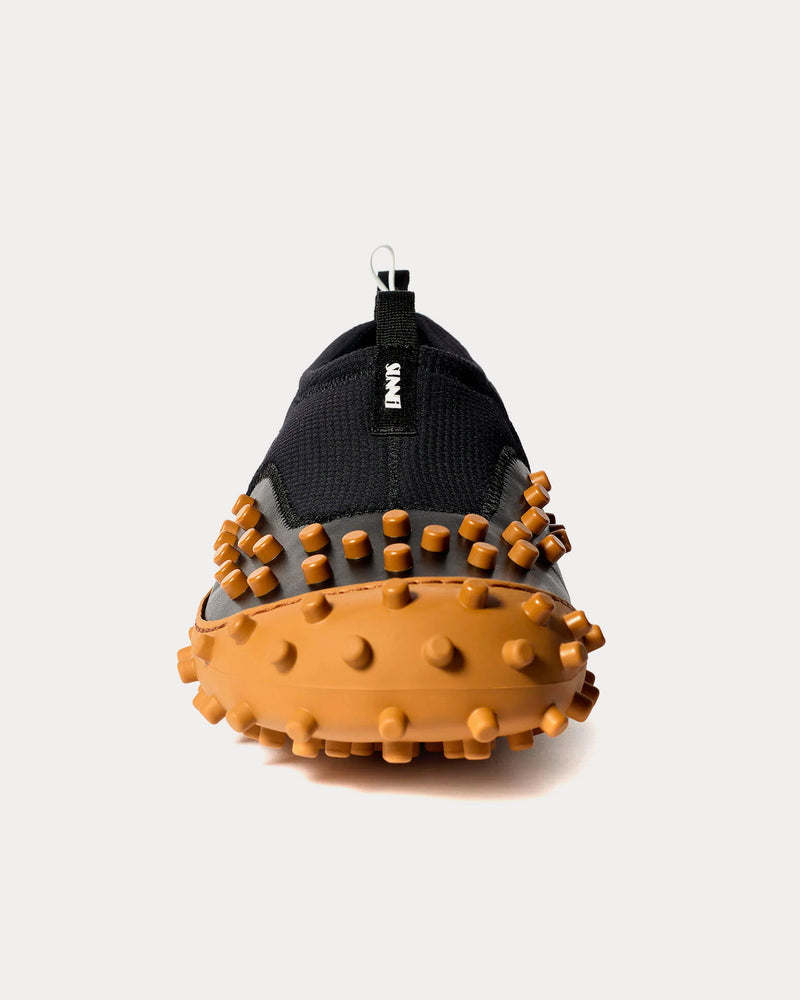 Sunnei Unisex 1000CHIODI Black / Brown Slip On Sneakers