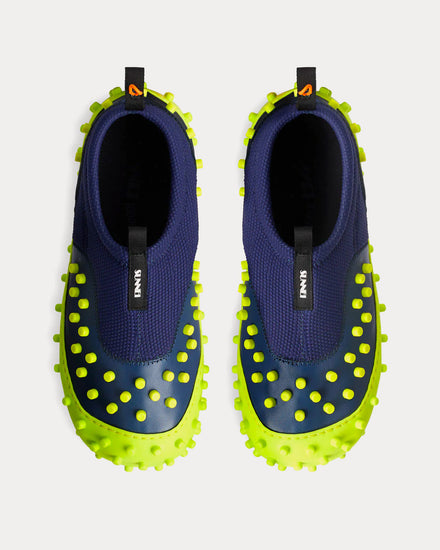 Sunnei 1000CHIODI Blue / Yellow Slip On Sneakers - 2