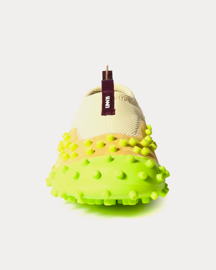 Sunnei 1000CHIODI Cream / Yellow Slip On Sneakers - 4