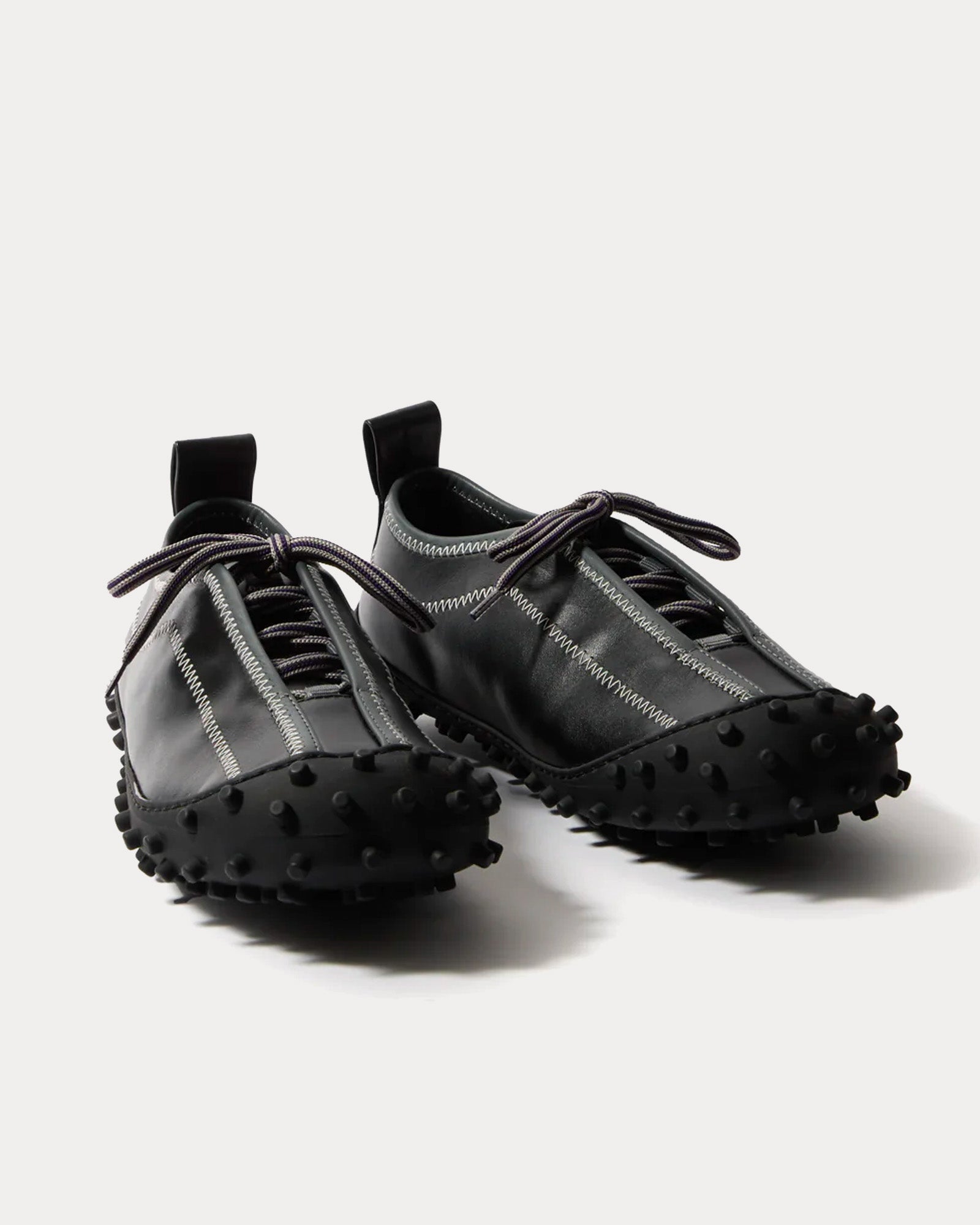 Sunnei - 1000CHIODI Leather Black / Black Slip On Sneakers
