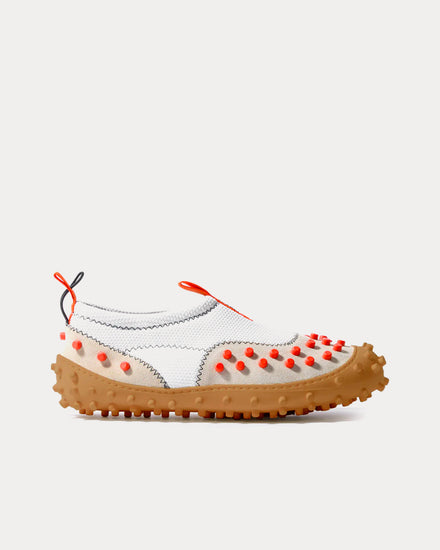 Sunnei 1000CHIODI White / Orange Slip On Sneakers - 1