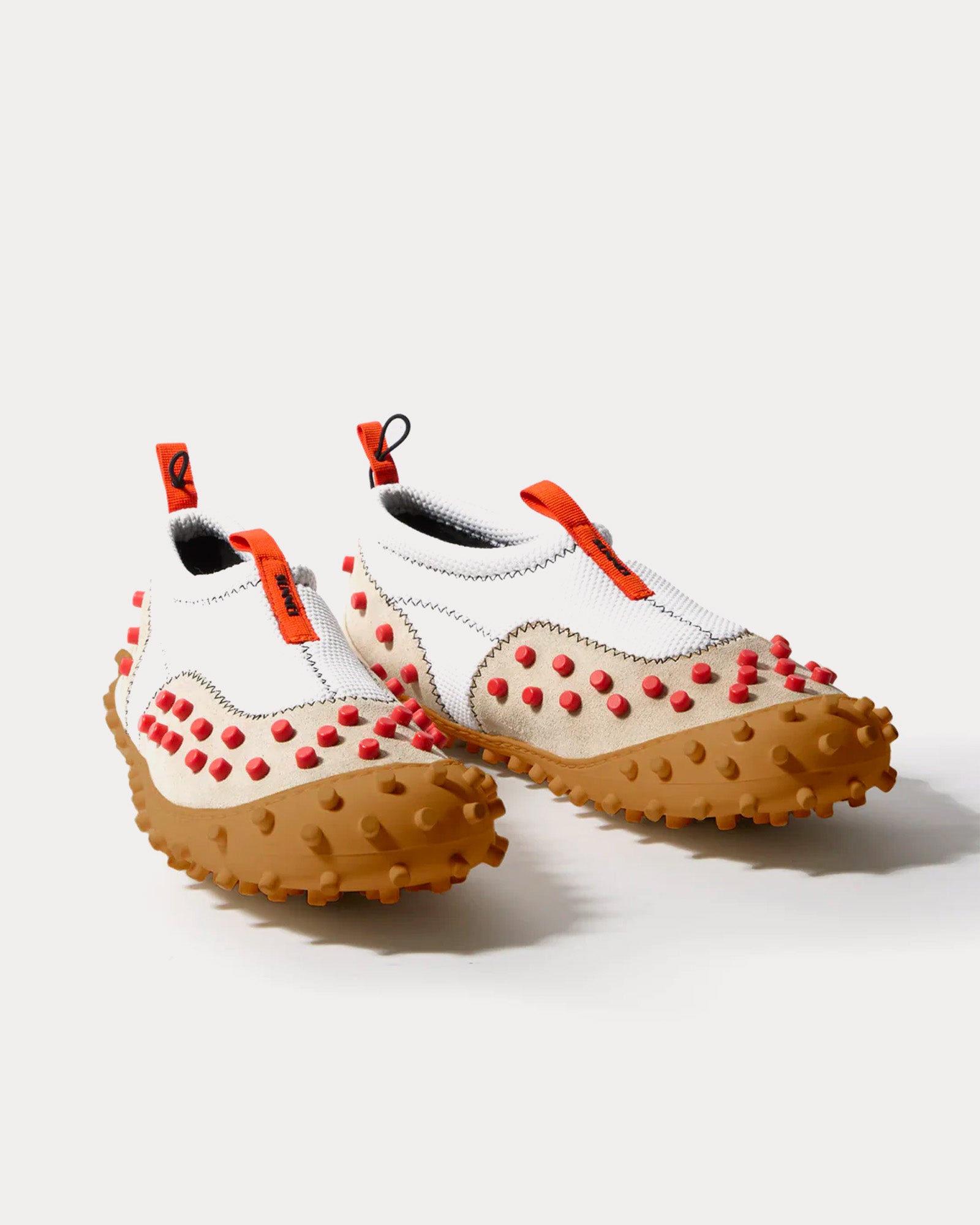 Sunnei - 1000CHIODI White / Orange Slip On Sneakers