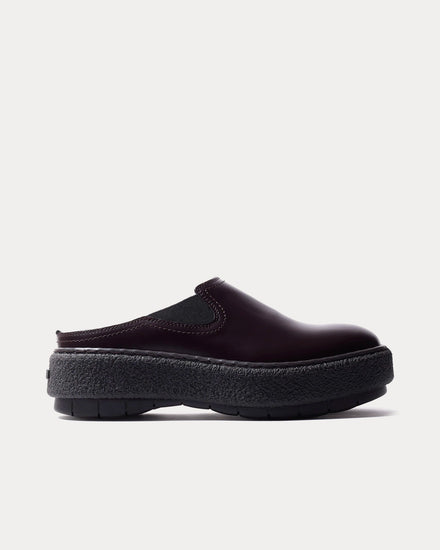 Sunnei Cemento Leather Brown Mules - 1