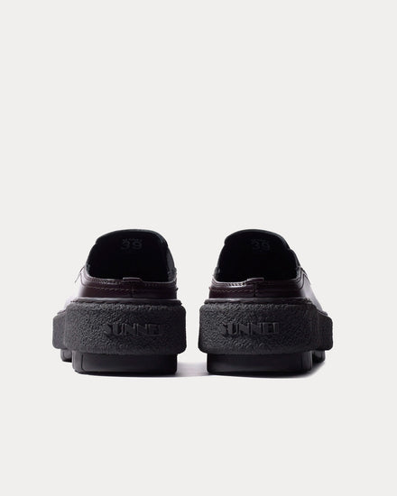 Sunnei Cemento Leather Brown Mules - 2