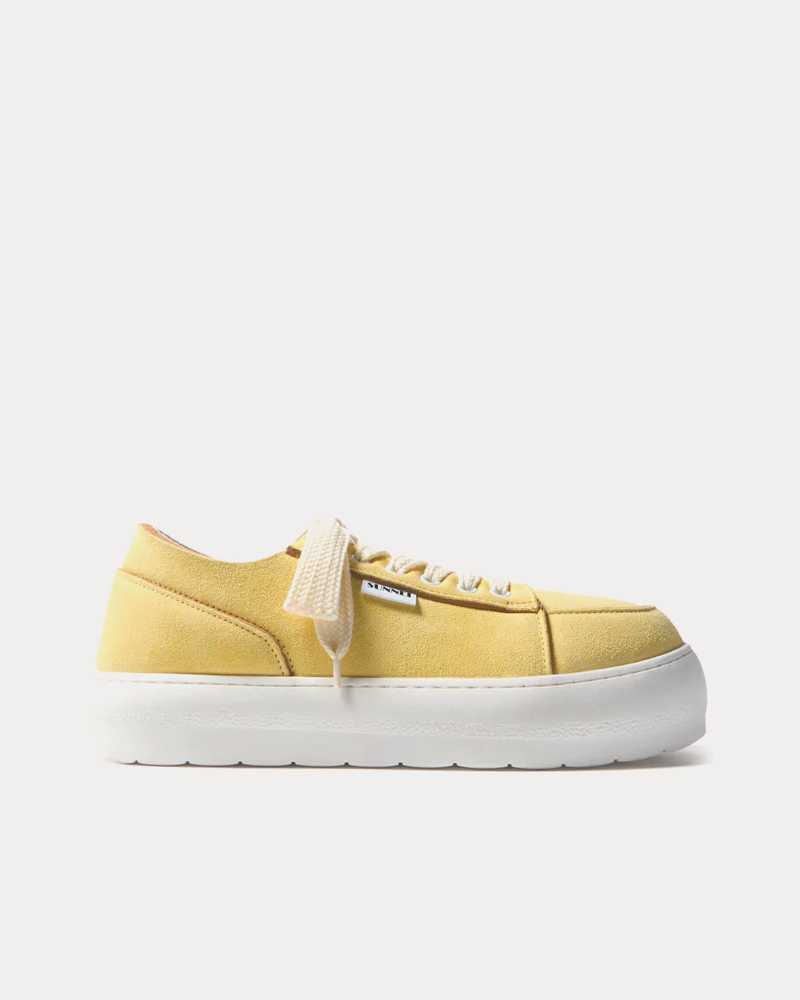 Sunnei - Dreamy Suede Light Yellow Low Top Sneakers