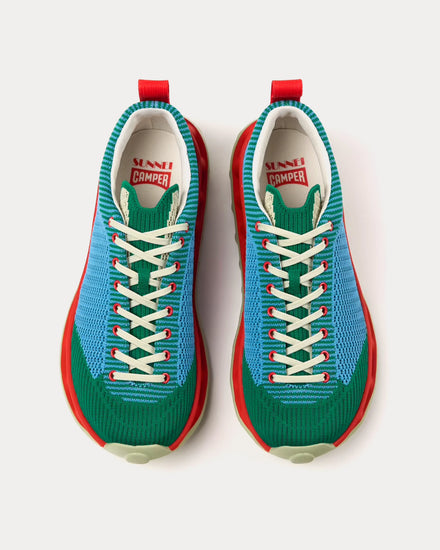 Sunnei x Camper Pelotissima Blue / Green / Red Low Top Sneakers - 2