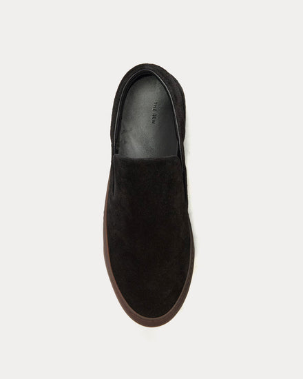 The Row MH Suede Black / Smoked Brown Slip On Sneakers - 2