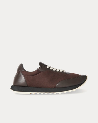 The Row Owen Runner Leather & Mesh Brown / Black / Milk Low Top Sneakers