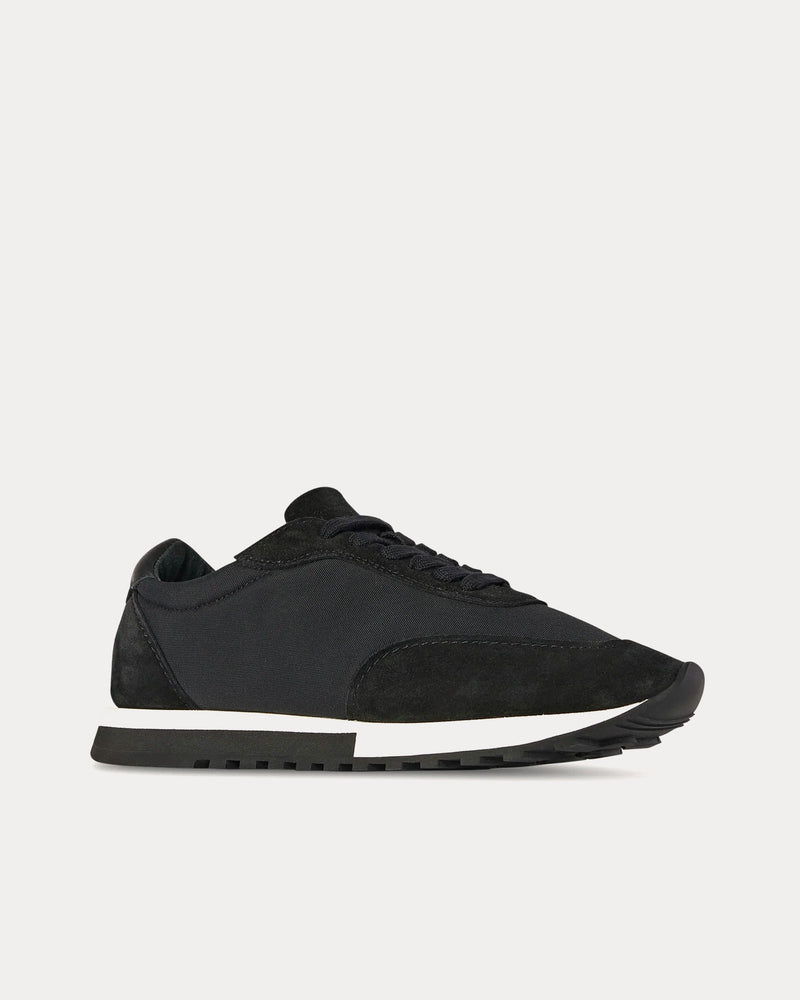 The Row Owen Runner Suede & Nylon Black Low Top Sneakers - 3