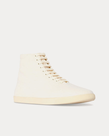 The Row Sam Canvas Ivory / Panna High Top Sneakers - 2