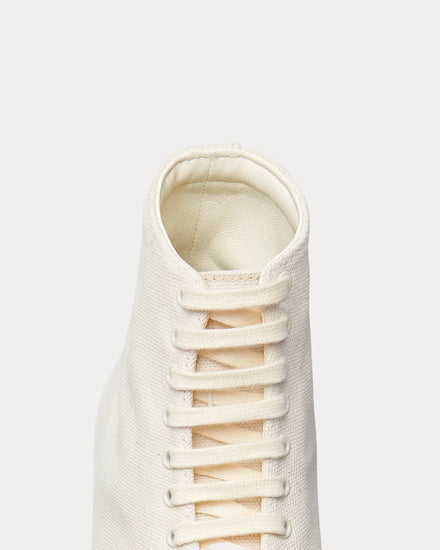 The Row Sam Canvas Ivory / Panna High Top Sneakers - 3